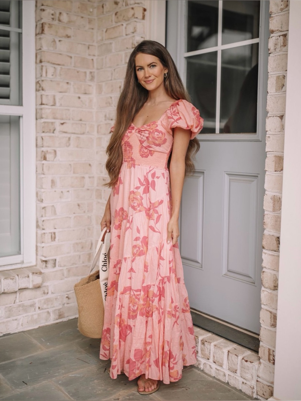 Free People Sundrenched Floral Tiered Maxi Sundress